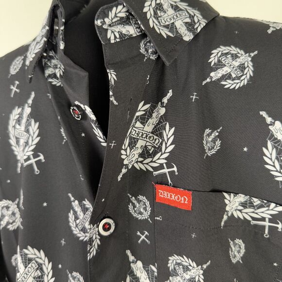 NWOT Dixxon 'The Candle' Men's Button-Up Short Sleeve Shirt - Small - Picture 5 of 8